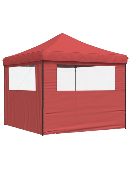 Сгъваема парти шатра pop-up с 2 странични стени бордо