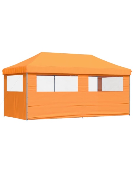 Сгъваема парти шатра pop-up с 3 странични стени оранжева