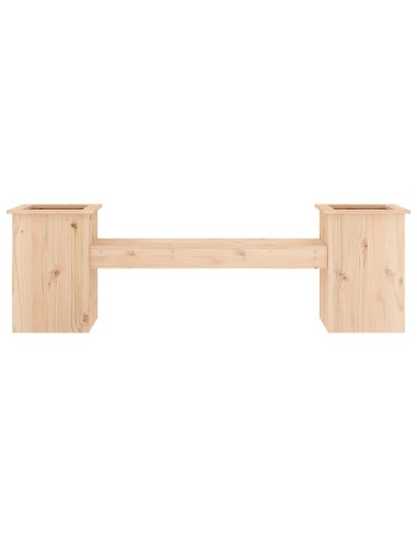 Пейка със саксии, 184,5x39,5x56,5 см, борово дърво масив