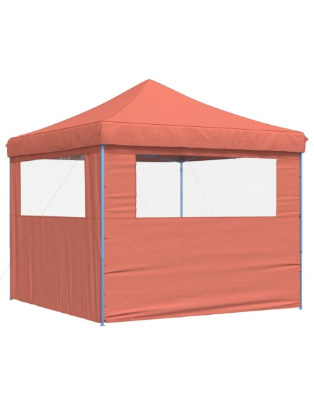 Сгъваема парти шатра pop-up с 2 странични стени теракота