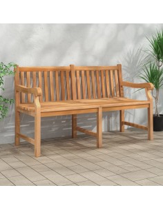 Градинска пейка, 150 см, тиково дърво масив