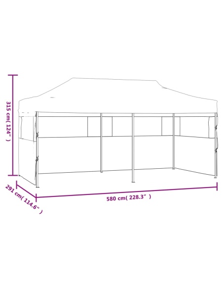 Сгъваема pop-up парти шатра, синя, 3x6 м
