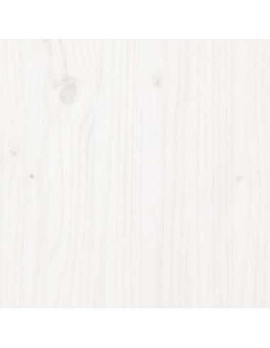Градинска пейка, бяла, 80x44x45 см, борово дърво масив