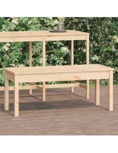 Градинска пейка, 109x44x45 см, борово дърво масив