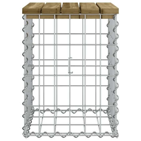 Градинска пейка габионен дизайн 33x31x42 см импрегниран бор