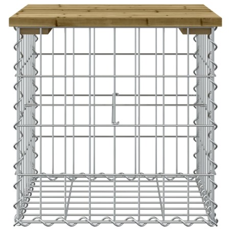 Градинска пейка габионен дизайн 43x44x42 см импрегниран бор