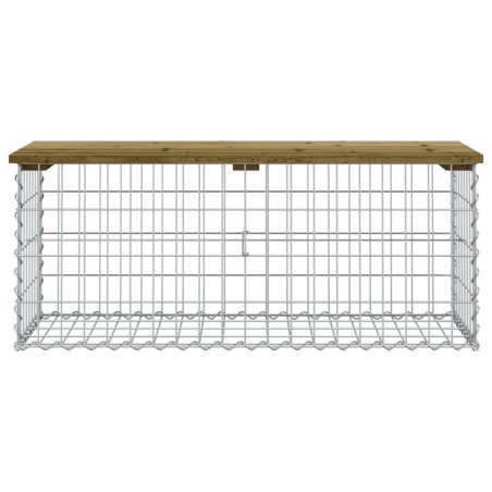 Градинска пейка габионен дизайн 103x44x42 см импрегниран бор