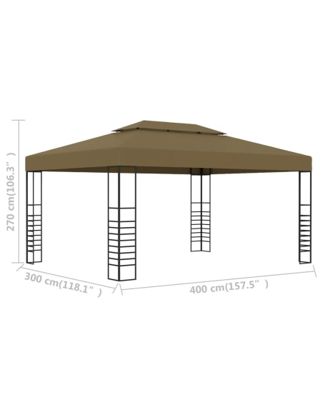 Шатра, 3x4 м, таупе, 180 г/м²