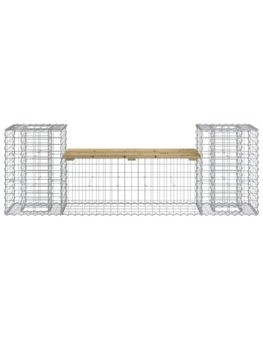 Градинска пейка габионен дизайн 183x41x60,5 см импрегниран бор
