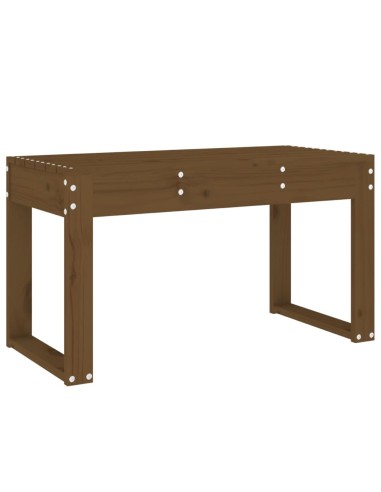 Градинска пейка, меденокафява, 80x38x45 см, борово дърво масив