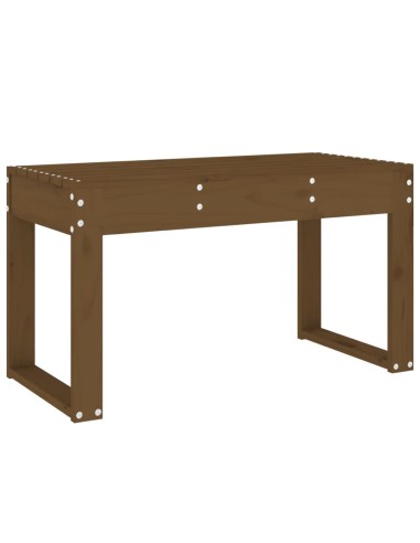 Градинска пейка, меденокафява, 80x38x45 см, борово дърво масив