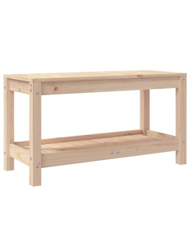Градинска пейка, 82,5x35x45 см, борово дърво масив