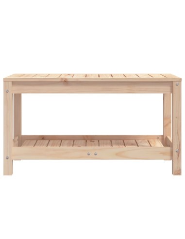 Градинска пейка, 82,5x35x45 см, борово дърво масив