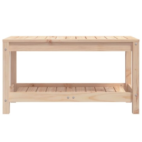 Градинска пейка, 82,5x35x45 см, борово дърво масив