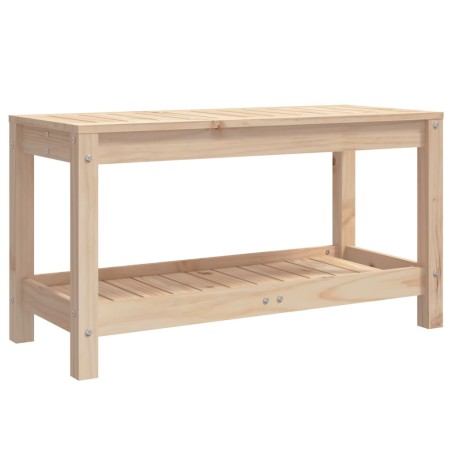Градинска пейка, 82,5x35x45 см, борово дърво масив