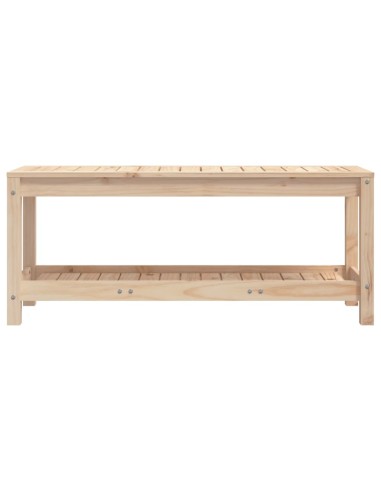 Градинска пейка, 108x35x45 см, борово дърво масив