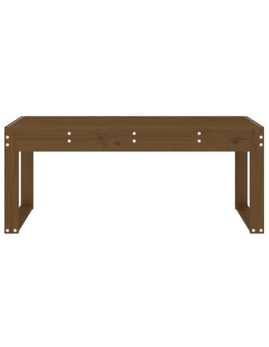 Градинска пейка, меденокафява, 110x38x45 см, борово дърво масив