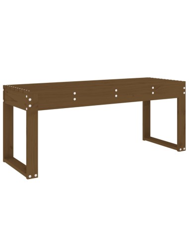 Градинска пейка, меденокафява, 110x38x45 см, борово дърво масив