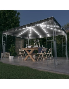 Шатра с LED светещи стрингове, 400x300 см, антрацит, алуминий