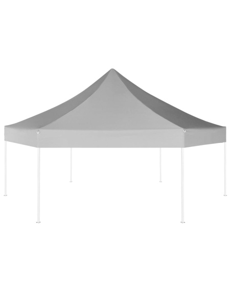 Шестоъгълна pop-up сгъваема шатра, сива, 3,6x3,1 м