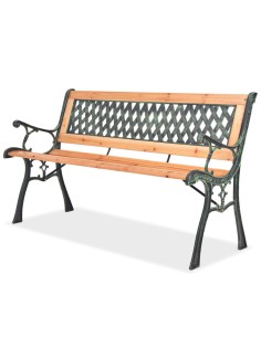 Градинска пейка, 122 cм, дърво