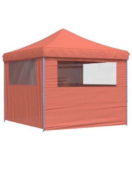 Сгъваема парти шатра pop-up с 4 странични стени теракота