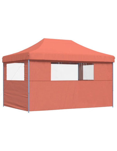Сгъваема парти шатра pop-up с 3 странични стени теракота