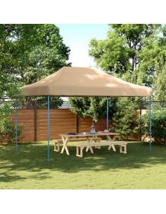 Сгъваема парти шатра, pop-up, бежова, 410x279x315 см
