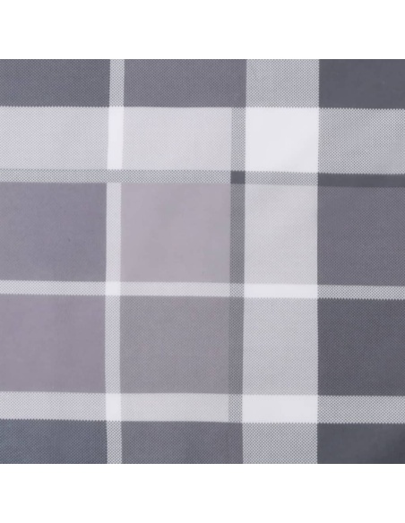 Шалте за шезлонг, сиво каре, 200x50x3 см, Оксфорд плат