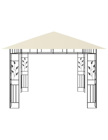 Шатра с мрежа против комари, 3x3x2,73 м, кремава, 180 г/м²