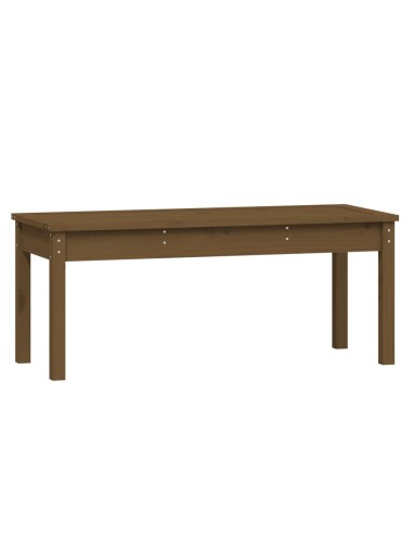 Градинска пейка, меденокафява, 109x44x45 см, борово дърво масив