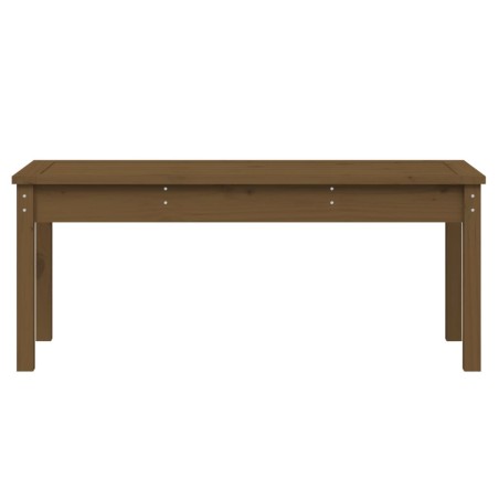 Градинска пейка, меденокафява, 109x44x45 см, борово дърво масив