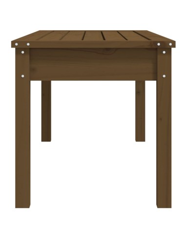 Градинска пейка, меденокафява, 109x44x45 см, борово дърво масив
