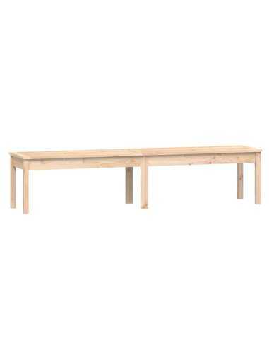 2-местна градинска пейка, 203,5x44x45 см, бор масив