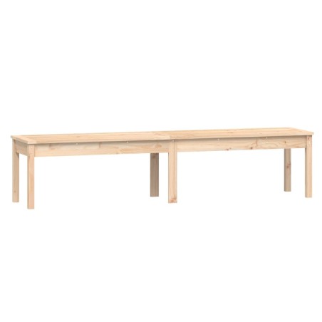 2-местна градинска пейка, 203,5x44x45 см, бор масив