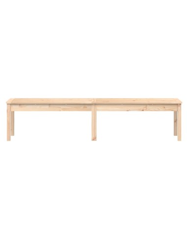 2-местна градинска пейка, 203,5x44x45 см, бор масив