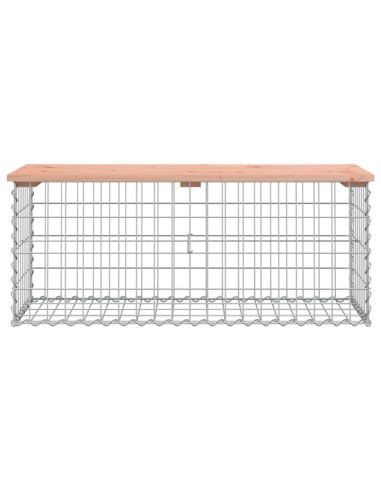 Градинска пейка дизайн габион 103x44x42 см дугласко дърво масив