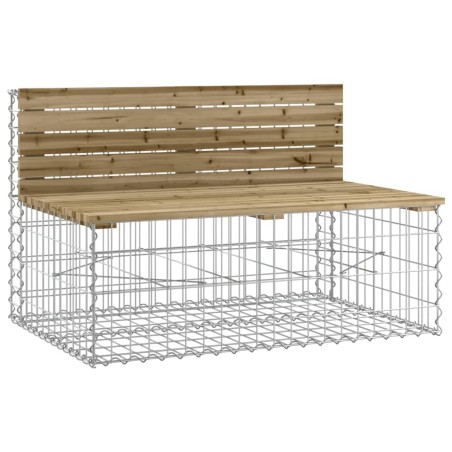 Градинска пейка с габионен дизайн 103x70x65 см импрегниран бор