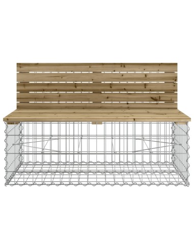 Градинска пейка с габионен дизайн 103x70x65 см импрегниран бор