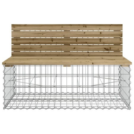 Градинска пейка с габионен дизайн 103x70x65 см импрегниран бор