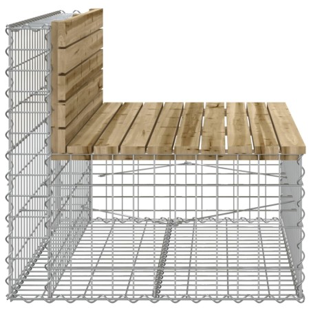 Градинска пейка с габионен дизайн 103x70x65 см импрегниран бор