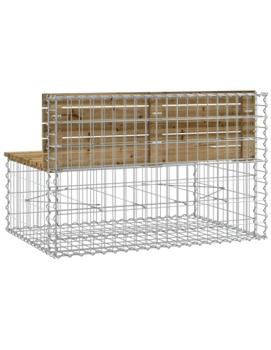 Градинска пейка с габионен дизайн 103x70x65 см импрегниран бор