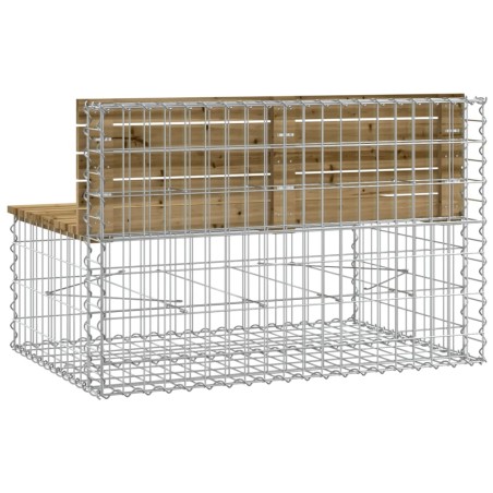 Градинска пейка с габионен дизайн 103x70x65 см импрегниран бор