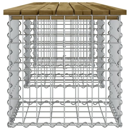 Градинска пейка габионен дизайн 203x44x42 см импрегниран бор