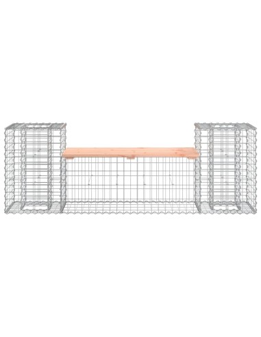 Градинска пейка габион 183x41x60,5 см дугласко дърво масив