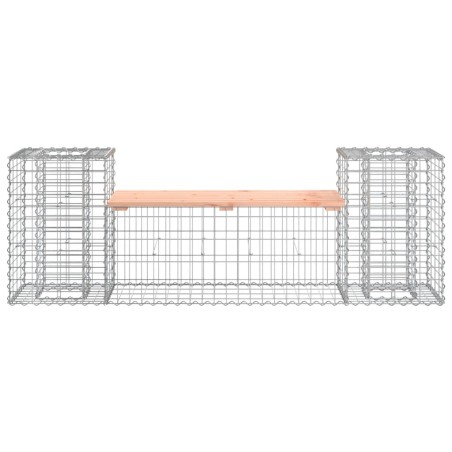 Градинска пейка габион 183x41x60,5 см дугласко дърво масив