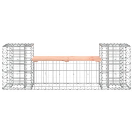 Градинска пейка габион 183x41x60,5 см дугласко дърво масив