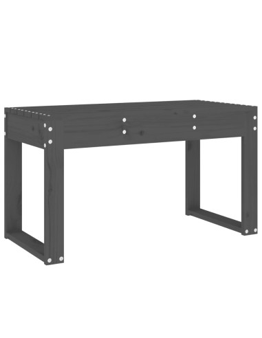 Градинска пейка сива 80x38x45 см борово дърво масив