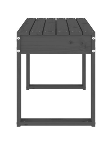 Градинска пейка сива 80x38x45 см борово дърво масив