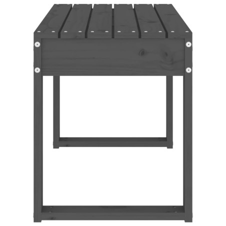 Градинска пейка сива 80x38x45 см борово дърво масив